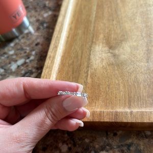 Oomiay Porcelain sterling silver ring